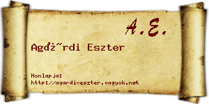 Agárdi Eszter névjegykártya