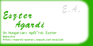 eszter agardi business card